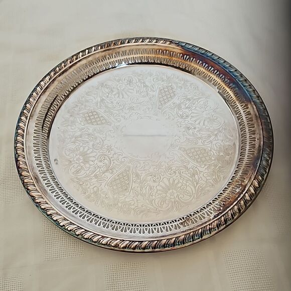 Rogers S.P.Brass Silver Serving Tray 13" - Picture 12 of 16